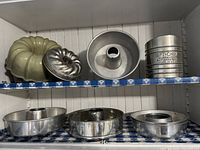 All seven baking items displayed on shelf