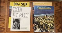 Front covers of Big Sur, Big Basin, Grand Canyon and Death Valley guides