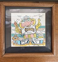 full view of framed artwork showing entire piece