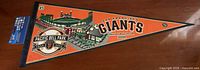Full view of the San Francisco Giants inaugural year 2000 felt pennant