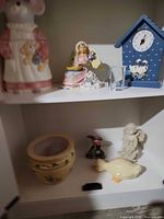 Full view of two-shelf arrangement showing all items