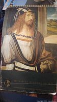 Cover of 1974 calendar showing European portrait painting and Hoechst logo