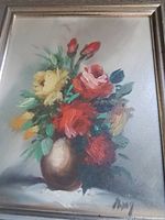 Front view of painting showing subject and signature