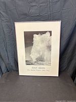 Front view of framed Ansel Adams poster
