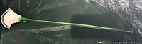 Full length of green stemmed glass flower