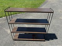 Full front view of 4-shelf bookcase