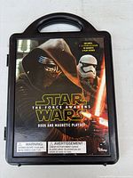 Front of closed carry case showing Star Wars The Force Awakens artwork and title