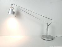 Full view of IKEA Husvik lamp illuminated