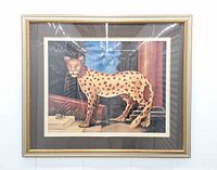 full front view of framed print showing artwork, frame, mat