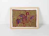 Framed mola artwork front view