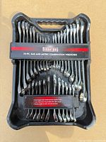 Front view of Ironton 32-pc SAE & Metric Combination Wrenches in case