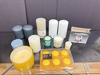 Group shot showing all candles, pillars, tealights, jar candles and Engellichter box