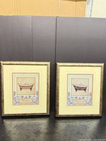Both framed prints side by side to show pair and frame finish