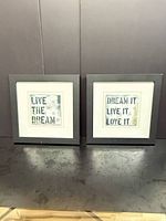 Both framed prints side by side