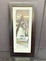 Full view of framed print showing artwork, frame and mat