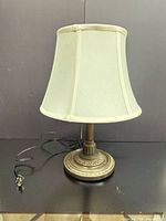 Full view of lamp with shade and cord