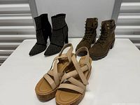All three pairs of shoes displayed together