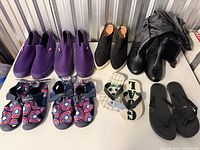 All eight pairs arranged on table