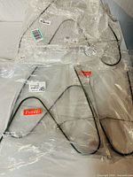 Three heating elements in plastic wrapping with bubble wrap