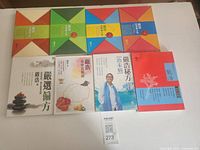 All seven books laid out showing titles and covers