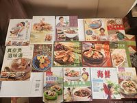 Overview of all cookbooks laid out in three rows