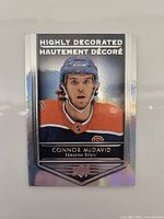 Front of Highly Decorated Connor McDavid card