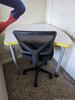 Desk and chair assembled showing overall set