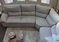 Top view of entire sectional showing layout and color