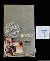 Front view of sealed 1991-92 Pro Set Platinum Series II Hockey wax box