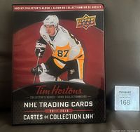 Front cover of Tim Hortons NHL Trading Cards collector's album featuring Sidney Crosby image
