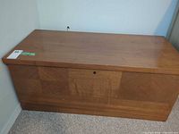 front and top view of blanket chest closed