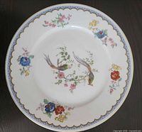 Front view of lunch plate design and rim condition