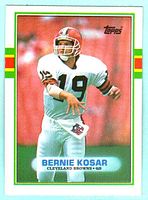Front of Bernie Kosar 1989 Topps card