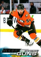 Front of Justin Kirkland Young Guns #725 card