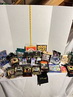 Wide shot of entire lot showing pins, book, accessories