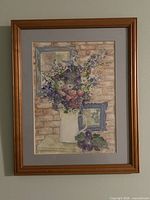 full view of framed watercolour on wall