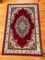 Top view of rug showing full pattern and colors