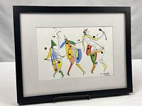 Framed painting showing entire artwork and frame