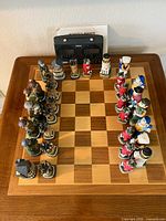 Entire chess set arranged on board showing all pieces