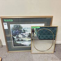 Print and mirror together showing relative sizes and frames