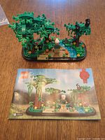 Overview of assembled LEGO 40530 set and instruction booklet