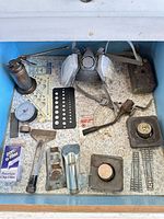 Entire drawer layout of assorted tools and accessories