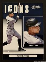 Front of Aaron Judge Panini Absolute Icons card