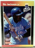 Front of Bo Jackson 1989 Donruss card showing player image and card design