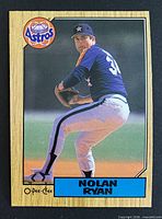 Front of Nolan Ryan 1987 O-Pee-Chee card