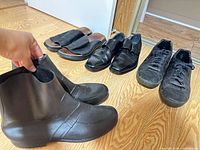 All four pairs arranged on floor