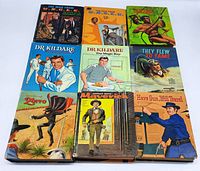 Front covers of nine Whitman TV-related hardcover books displayed in 3×3 grid