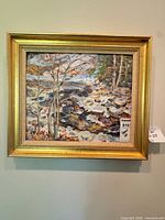 Full view of framed painting on wall