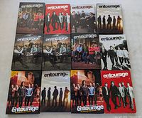 12 Entourage season box sets laid out in 3×4 grid