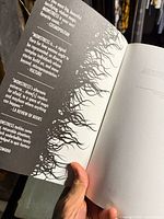 Interior page spread showing design and text